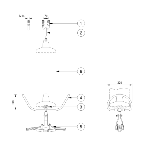 dwg of suspension string